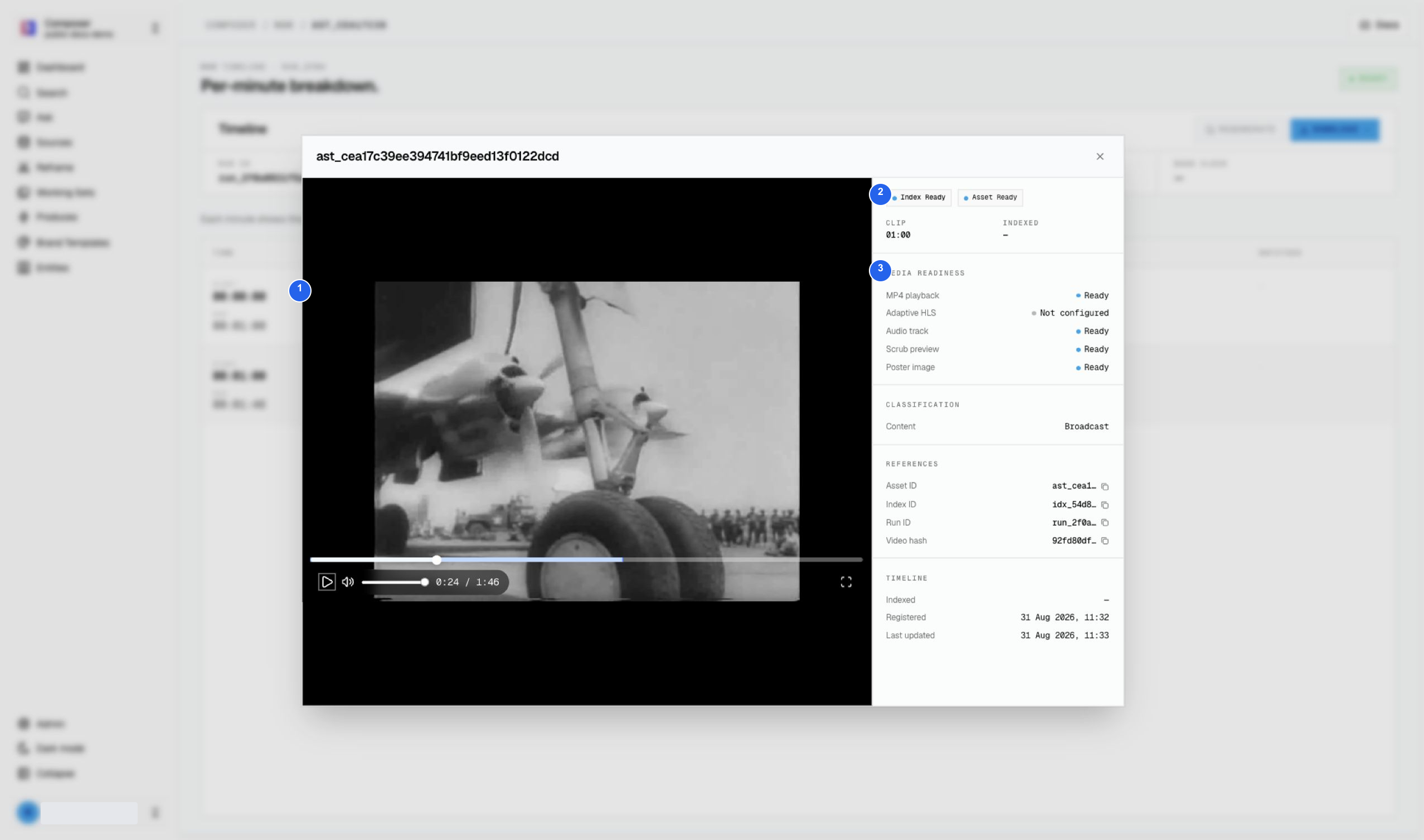 Playing the aviation source from an MBM row